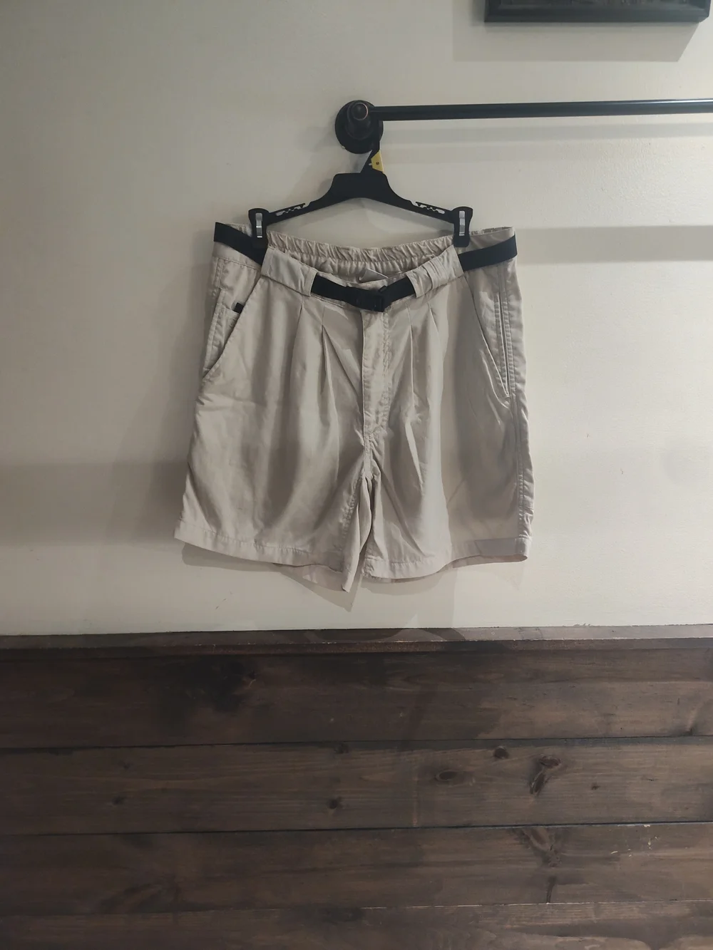 The North Face Men's Beige Outdoor Utility Shorts with Webbing Belt